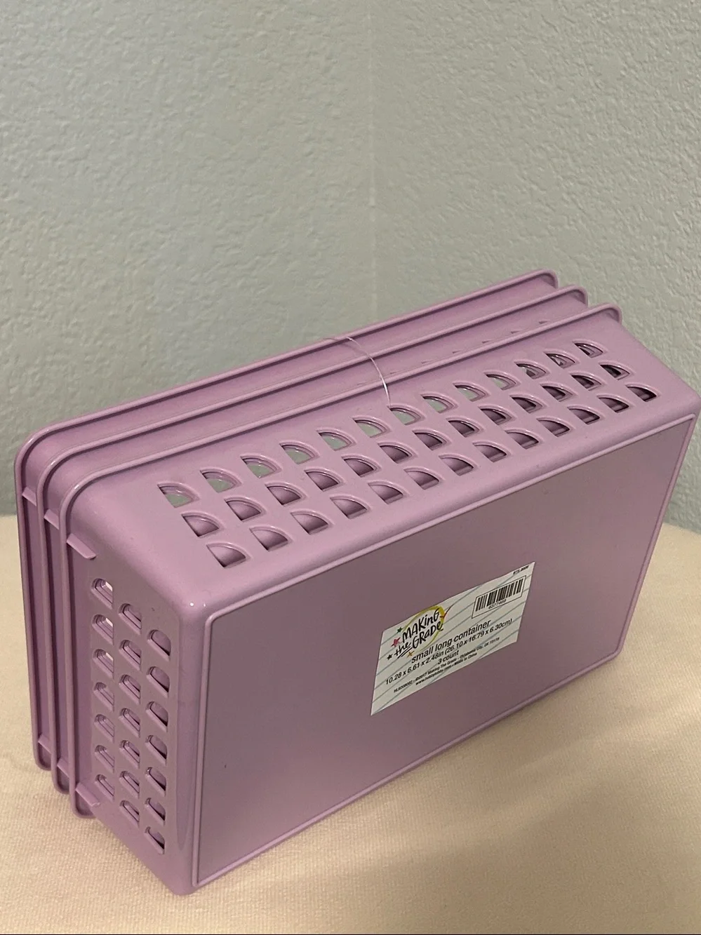 6-Count Storage Plastic Basket & Caddy Set-Light Purple-Gift Baskets Set- NEW